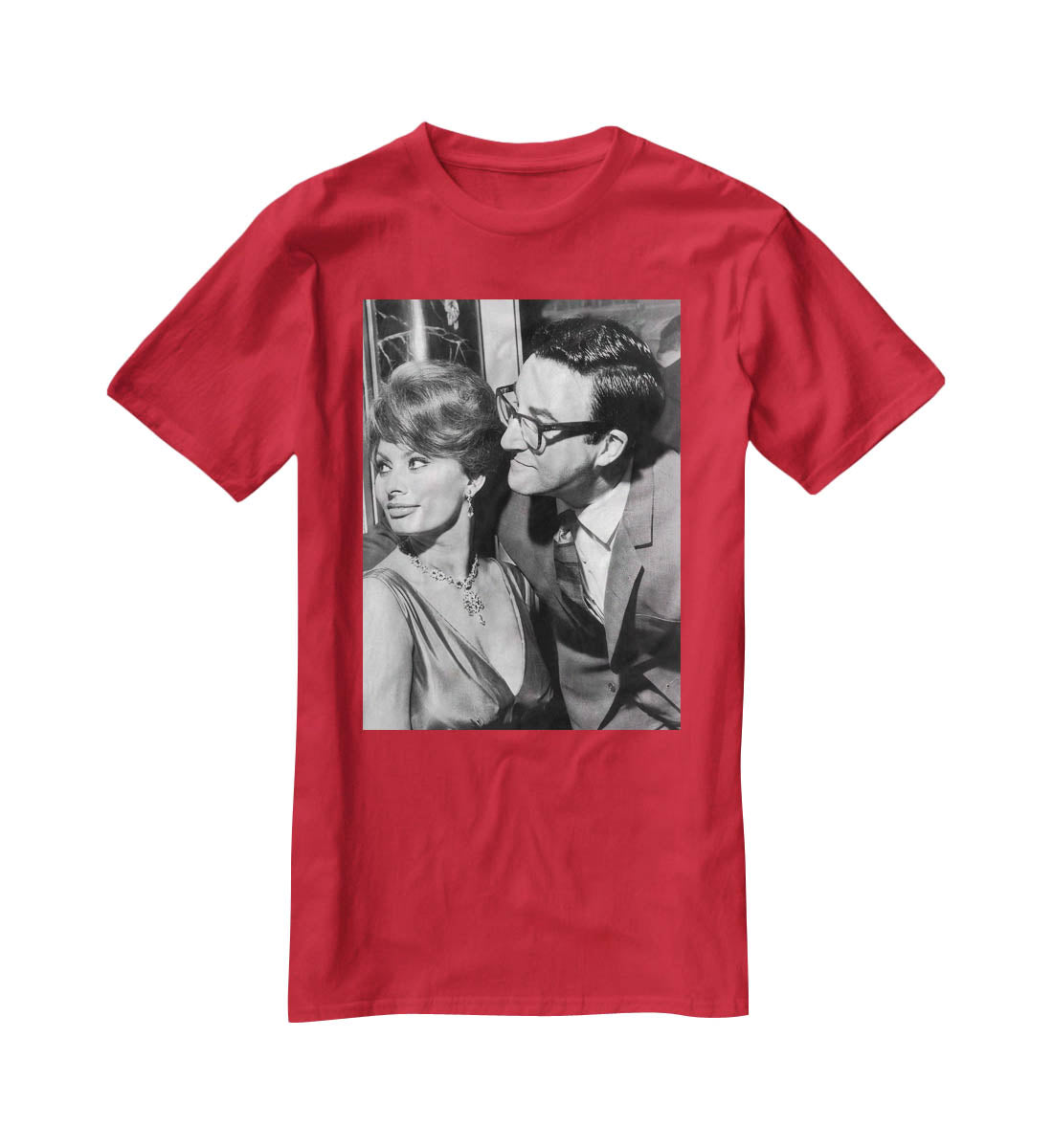 Peter Sellers with actress Sophie Loren T-Shirt - Canvas Art Rocks - 4