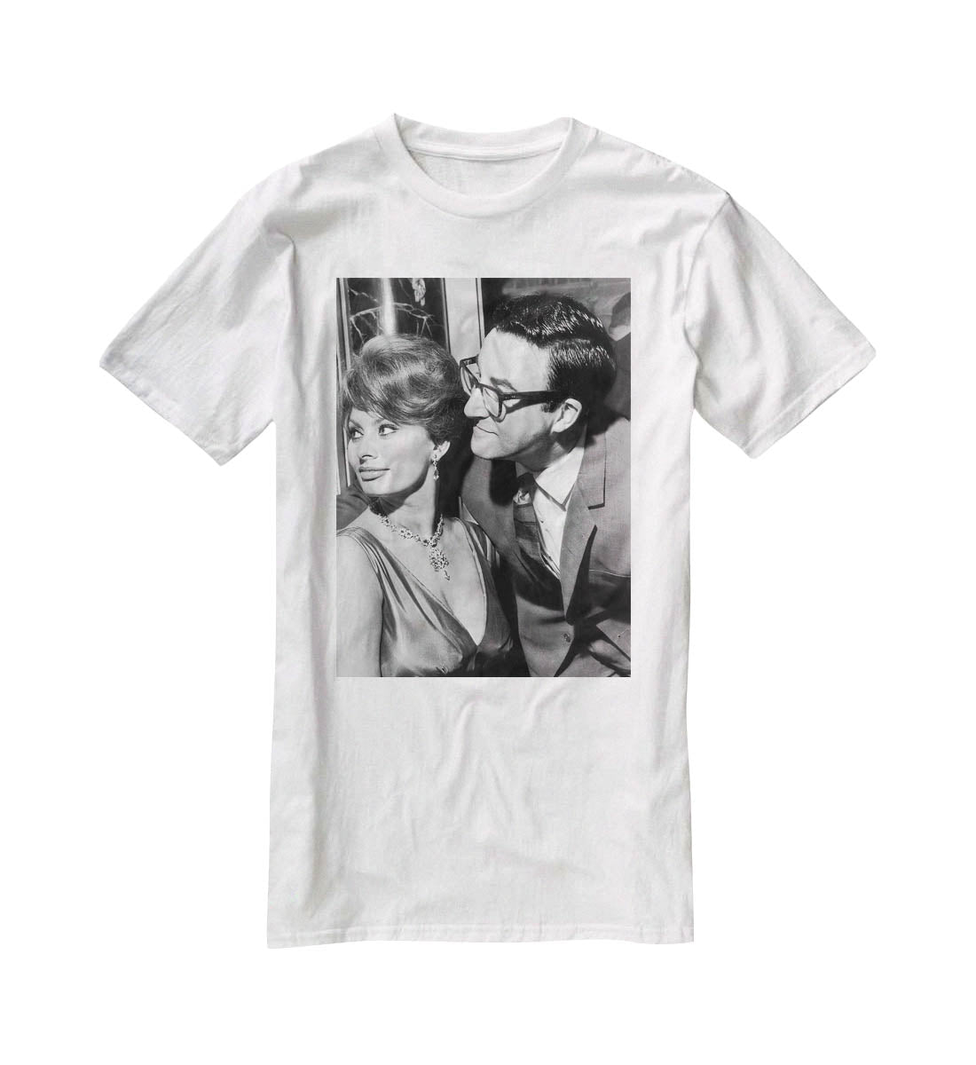 Peter Sellers with actress Sophie Loren T-Shirt - Canvas Art Rocks - 5