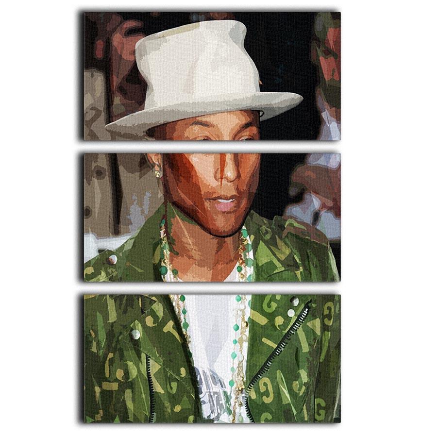 Pharrell Williams Pop Art 3 Split Panel Canvas Print - Canvas Art Rocks - 1