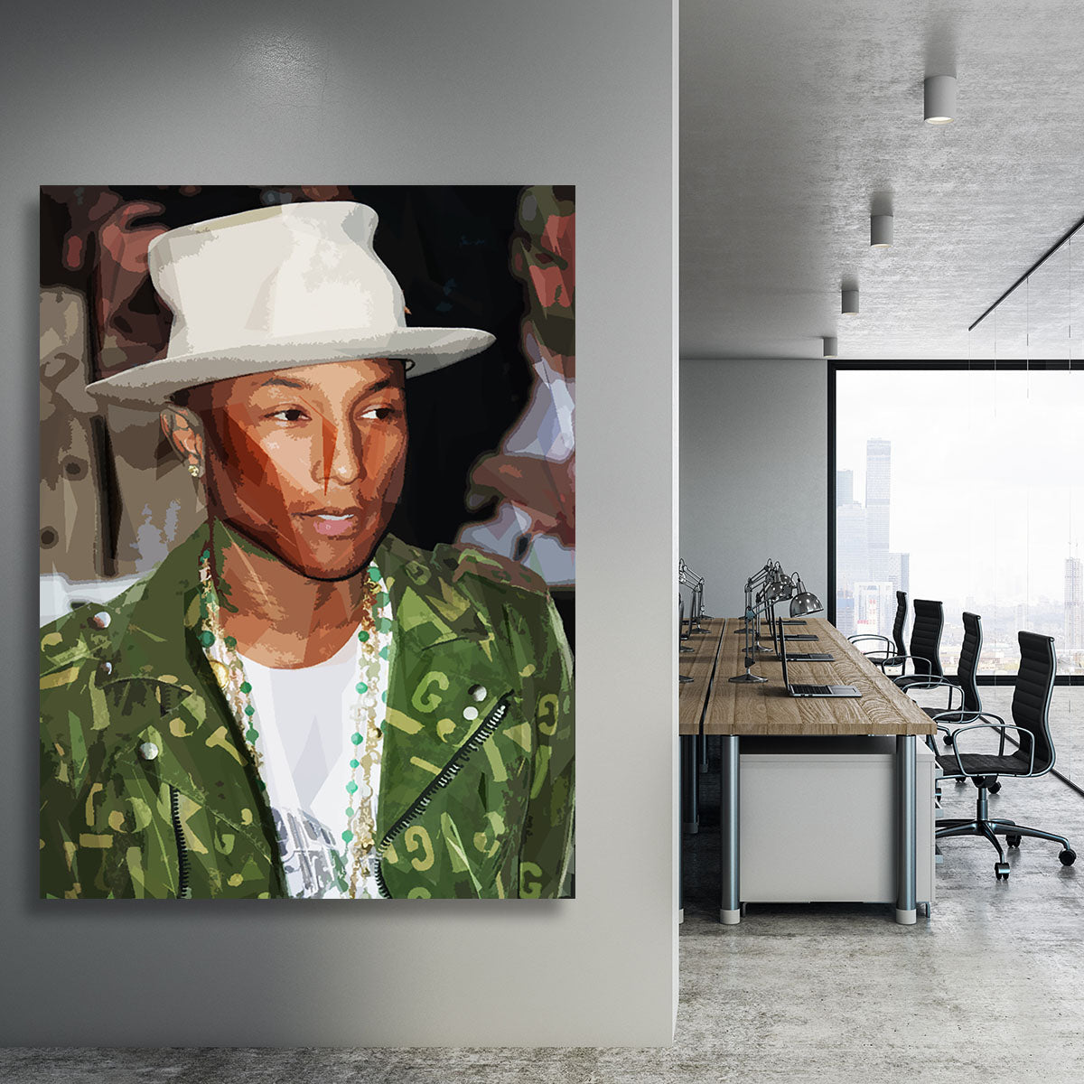 Pharrell Williams Pop Art Canvas Print or Poster - Canvas Art Rocks - 3