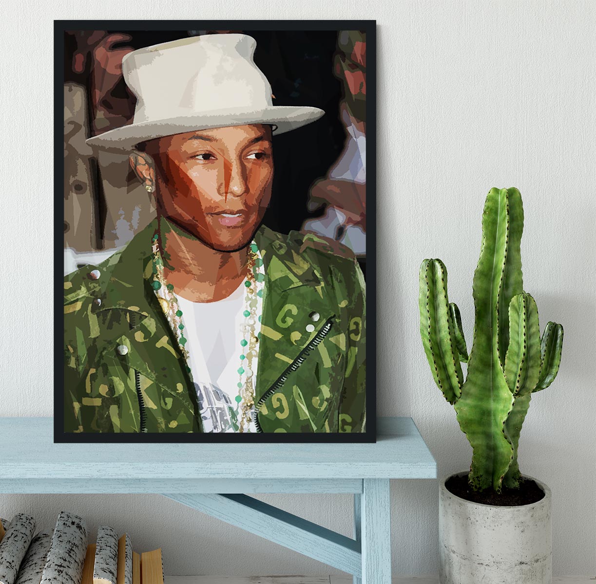 Pharrell Williams Pop Art Framed Print - Canvas Art Rocks - 2