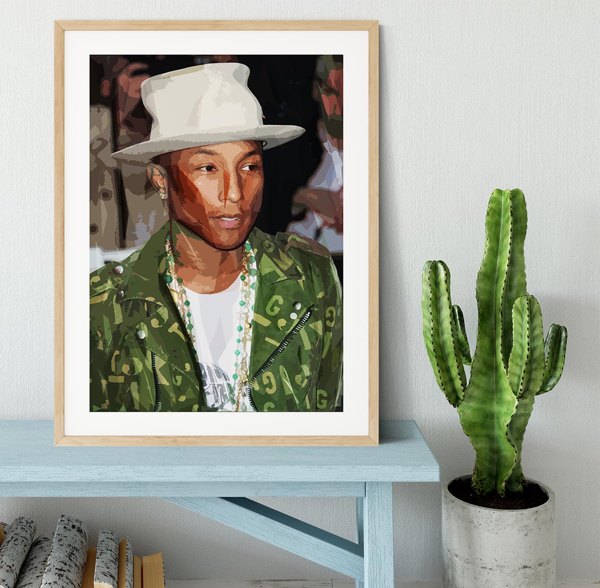Pharrell Williams Pop Art Framed Print - Canvas Art Rocks - 3