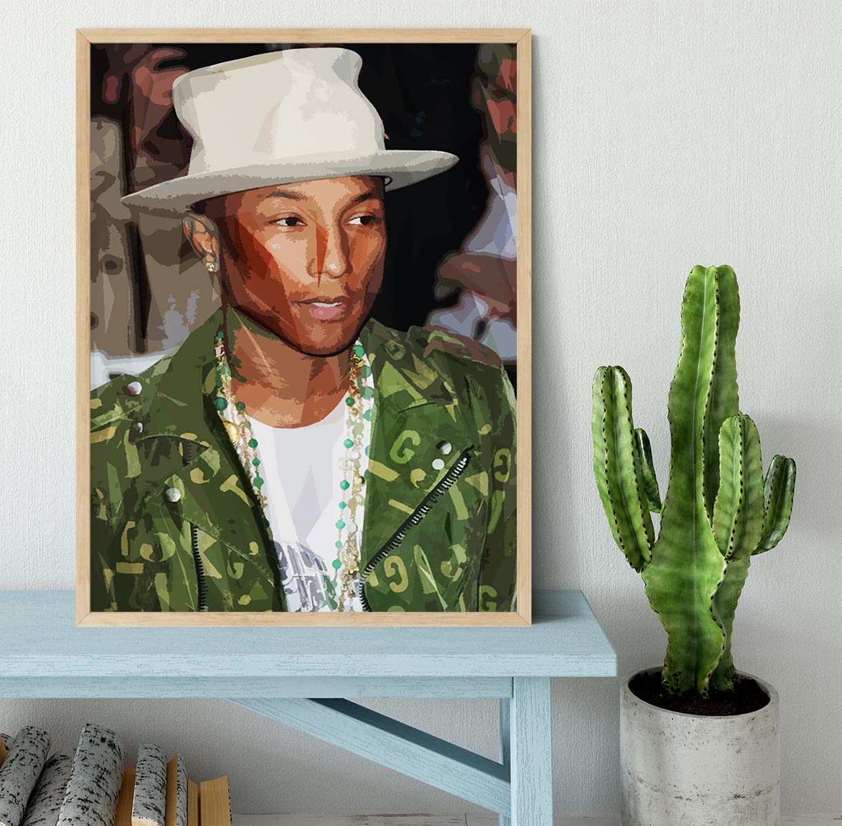 Pharrell Williams Pop Art Framed Print - Canvas Art Rocks - 4