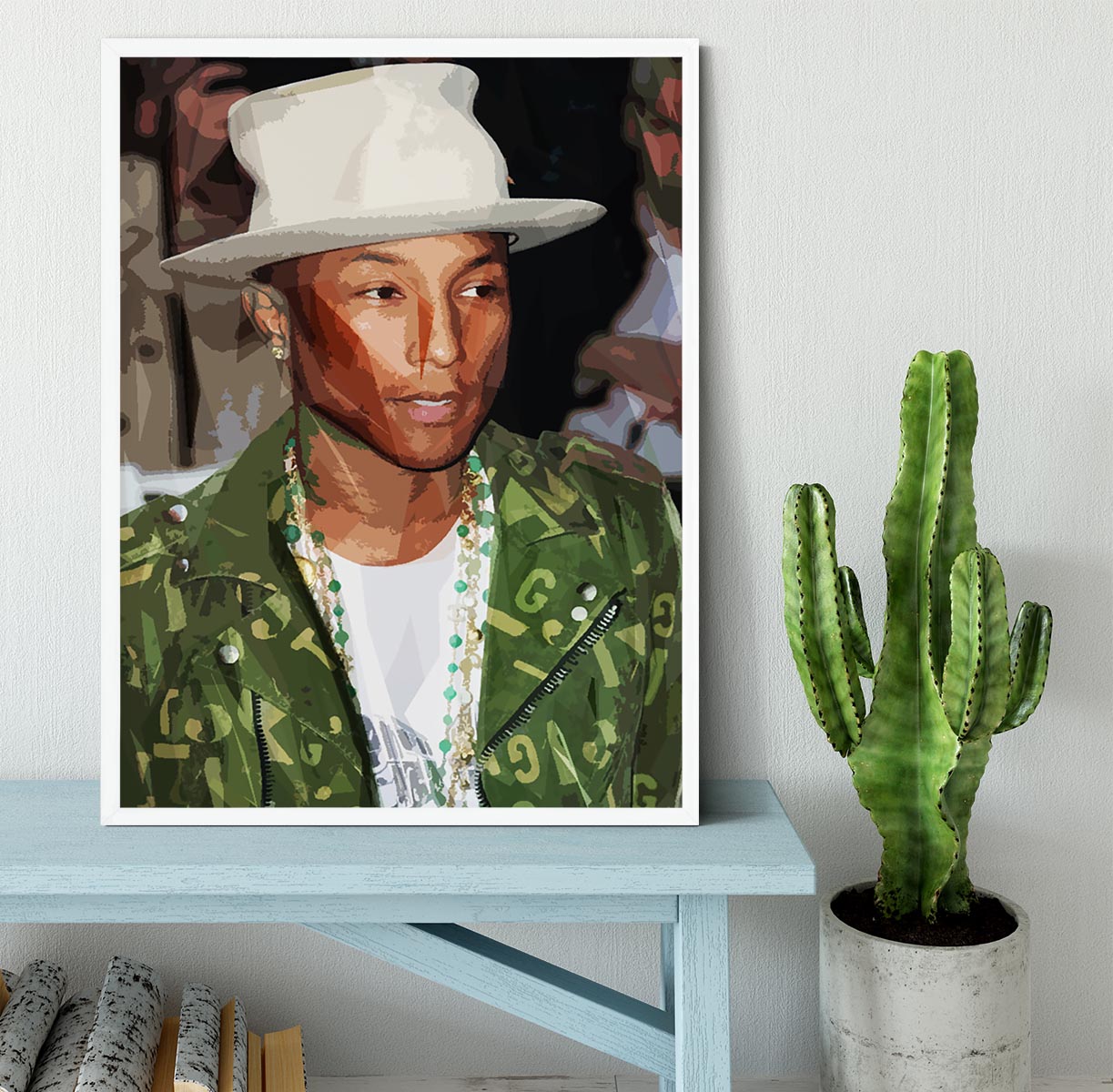 Pharrell Williams Pop Art Framed Print - Canvas Art Rocks -6