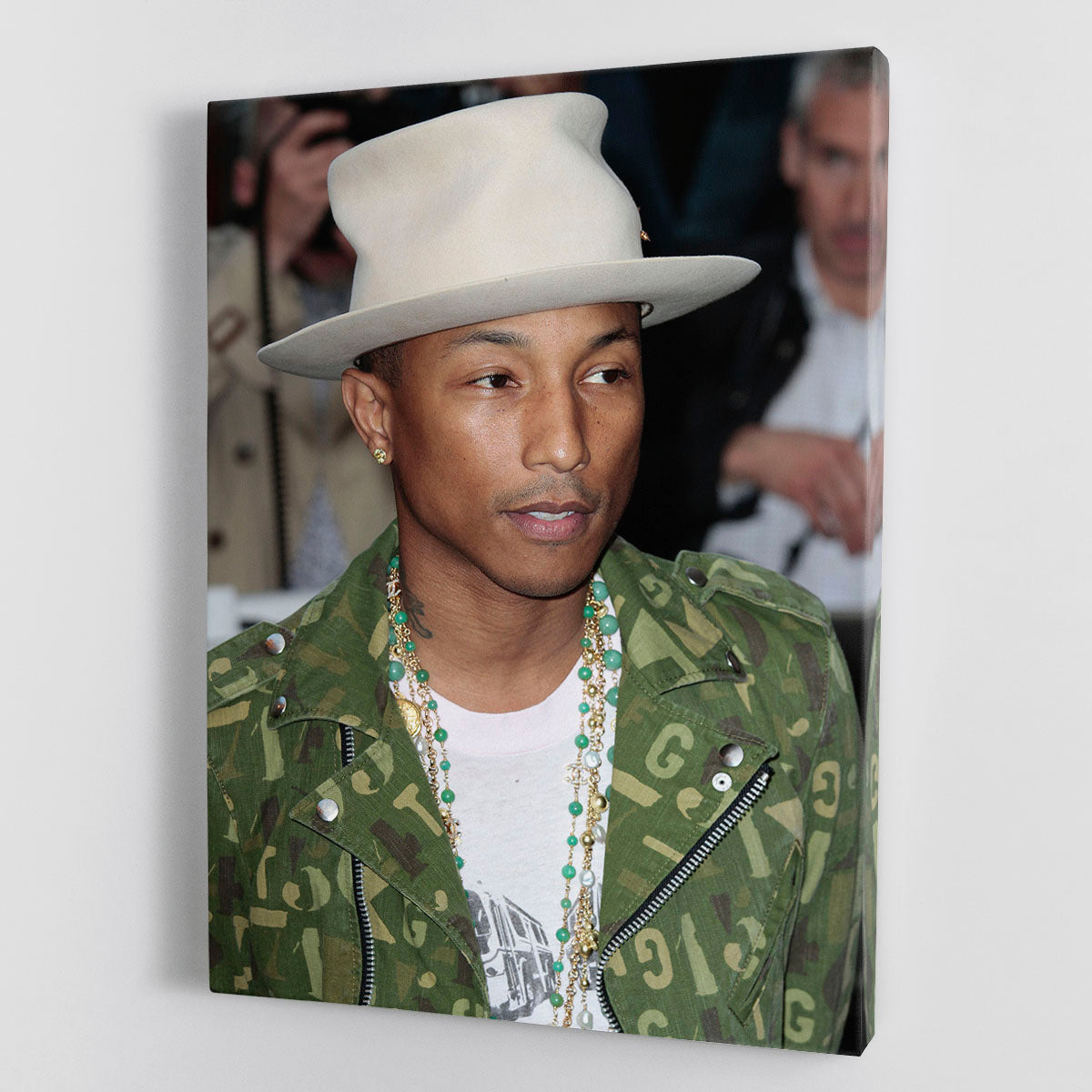 Pharrell Williams in a hat Canvas Print or Poster - Canvas Art Rocks - 1