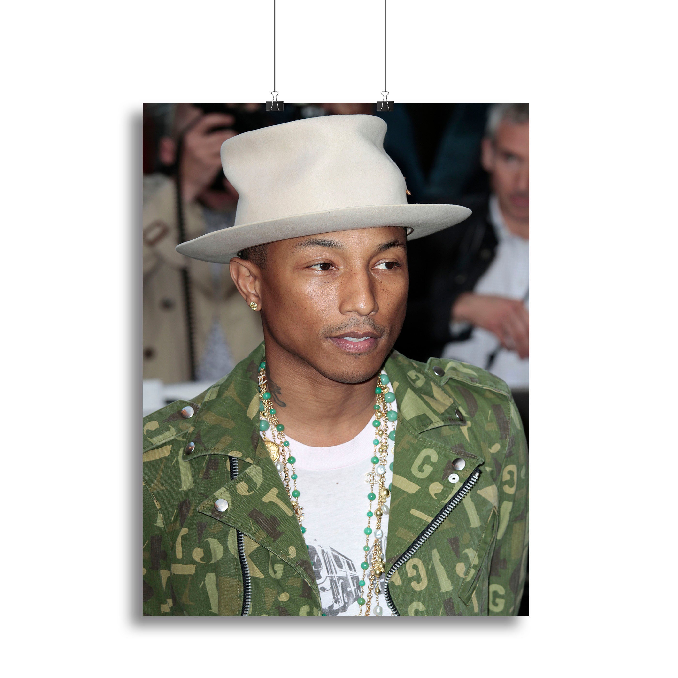 Pharrell Williams in a hat Canvas Print or Poster - Canvas Art Rocks - 2