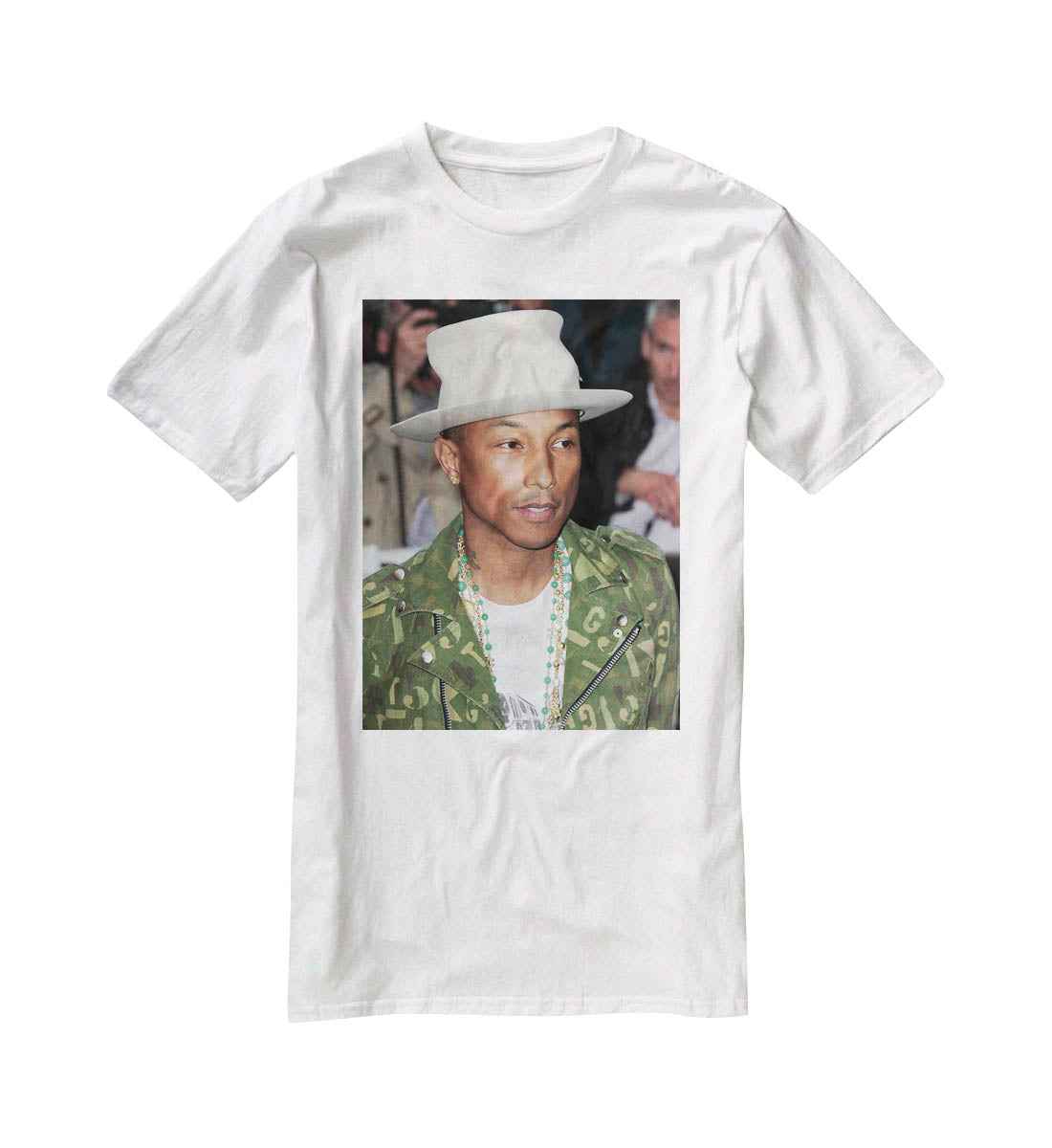 Pharrell Williams in a hat T-Shirt - Canvas Art Rocks - 5