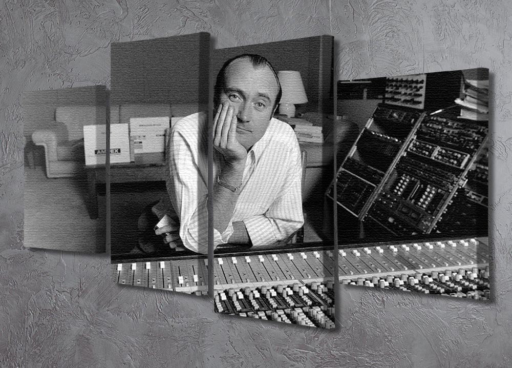 Phil Collins in the studio 4 Split Panel Canvas - Canvas Art Rocks - 2