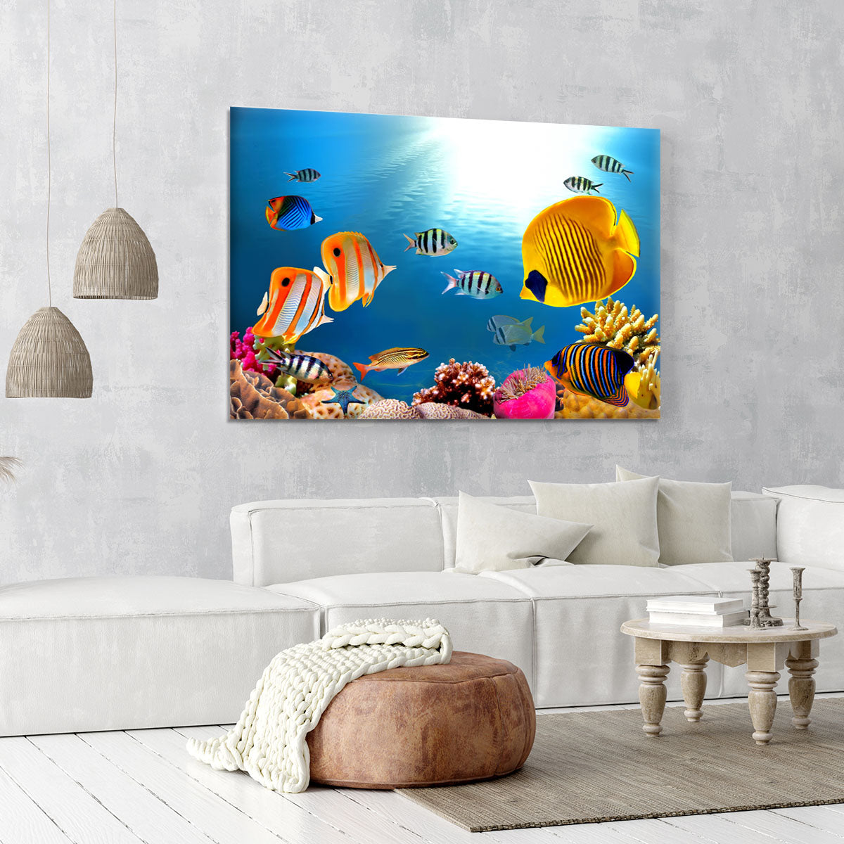 Photo of a coral colony Canvas Print or Poster - Canvas Art Rocks - 6