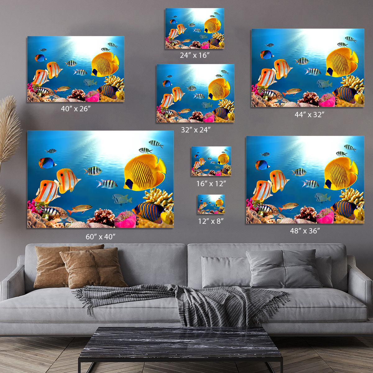 Photo of a coral colony Canvas Print or Poster - Canvas Art Rocks - 7