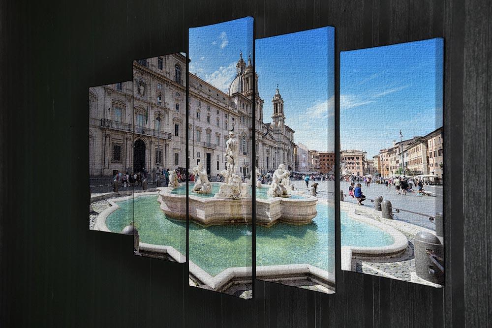 Piazza Navona 5 Split Panel Canvas  - Canvas Art Rocks - 2