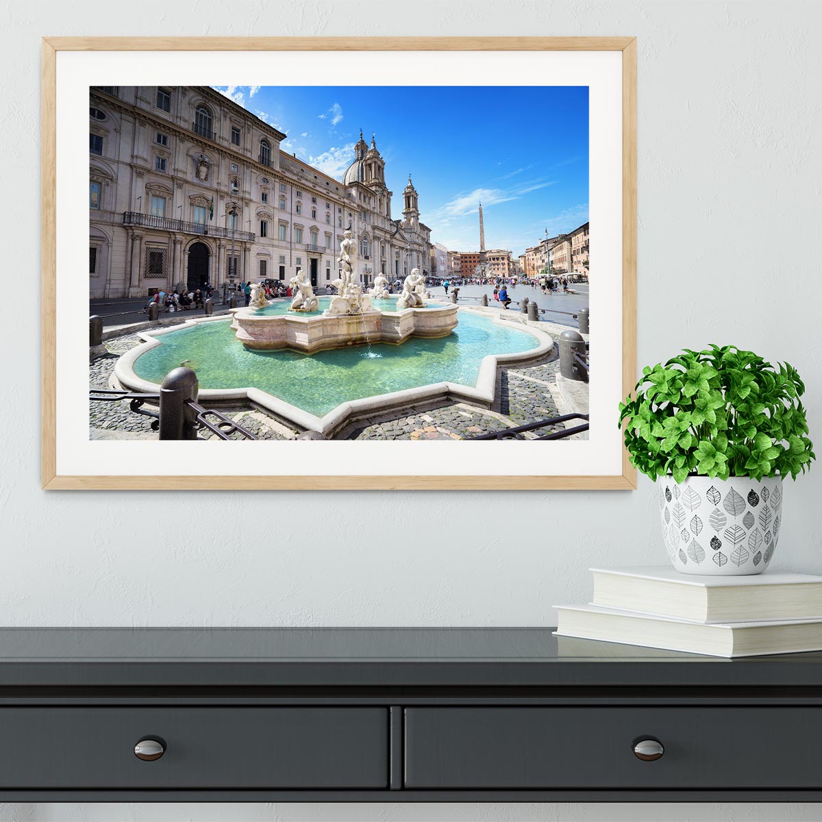 Piazza Navona Framed Print - Canvas Art Rocks - 3