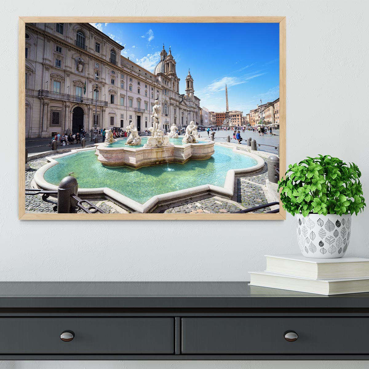 Piazza Navona Framed Print - Canvas Art Rocks - 4