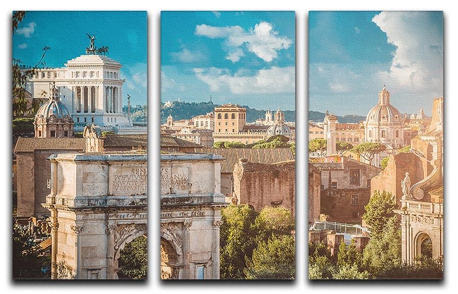 Picturesque View of the Roman Forum 3 Split Panel Canvas Print - Canvas Art Rocks - 1