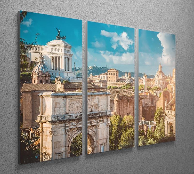 Picturesque View of the Roman Forum 3 Split Panel Canvas Print - Canvas Art Rocks - 2