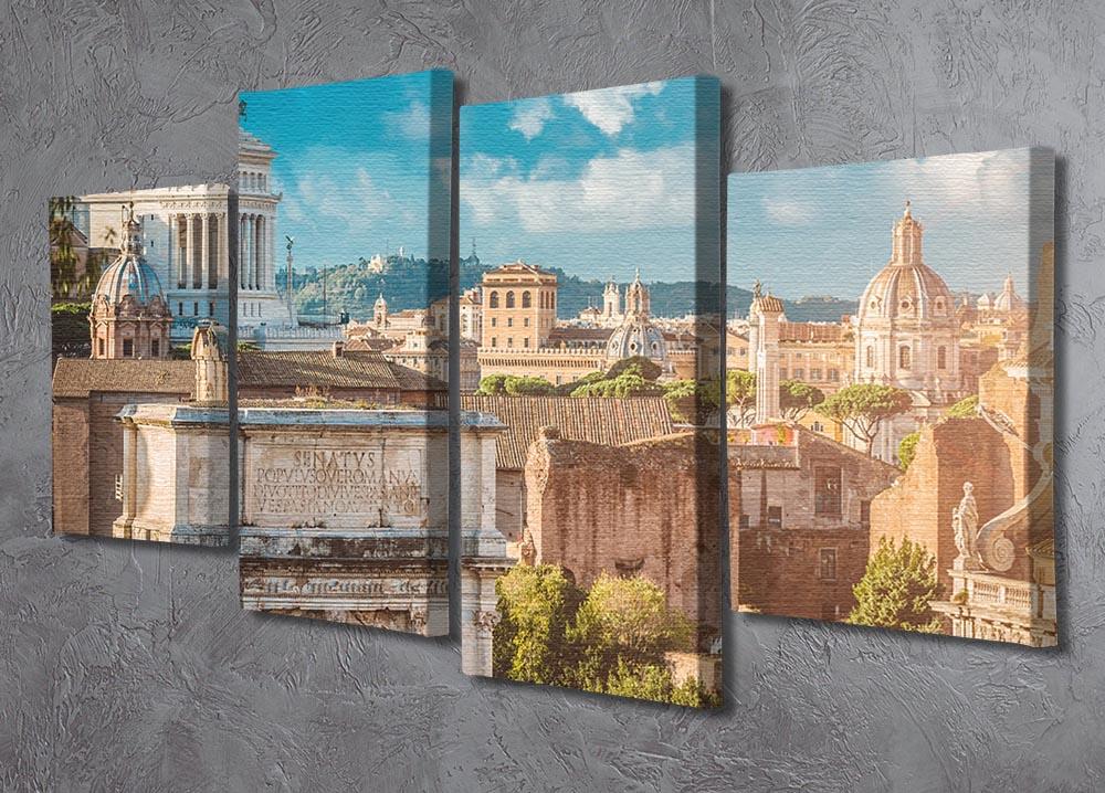 Picturesque View of the Roman Forum 4 Split Panel Canvas  - Canvas Art Rocks - 2