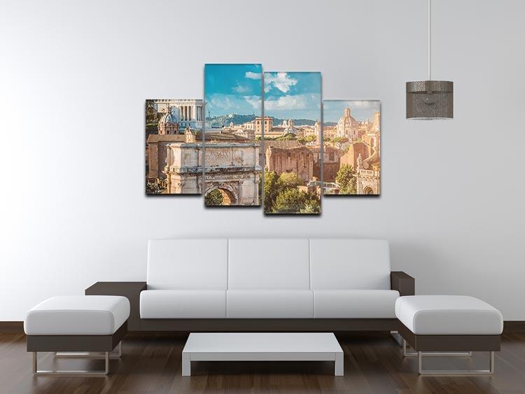 Picturesque View of the Roman Forum 4 Split Panel Canvas  - Canvas Art Rocks - 3