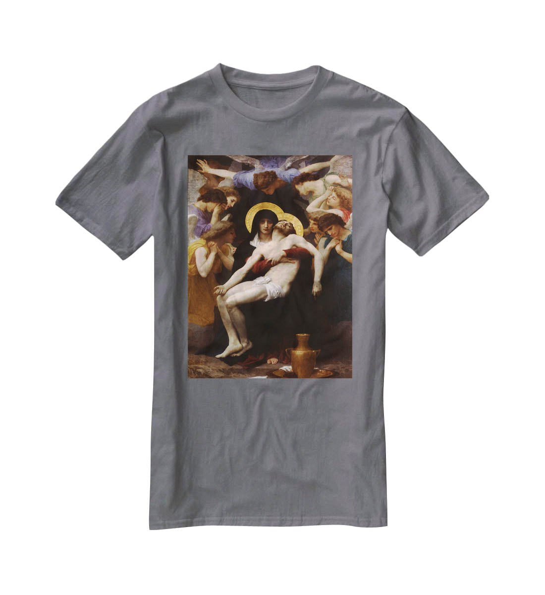 Pieta By Bouguereau T-Shirt - Canvas Art Rocks - 3