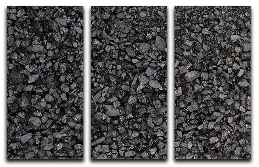 Pile of coal texture 3 Split Panel Canvas Print - Canvas Art Rocks - 1