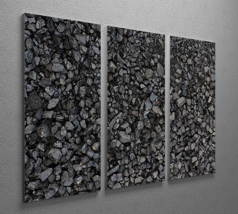 Pile of coal texture 3 Split Panel Canvas Print - Canvas Art Rocks - 2