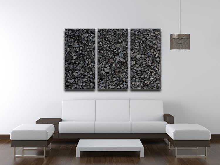 Pile of coal texture 3 Split Panel Canvas Print - Canvas Art Rocks - 3
