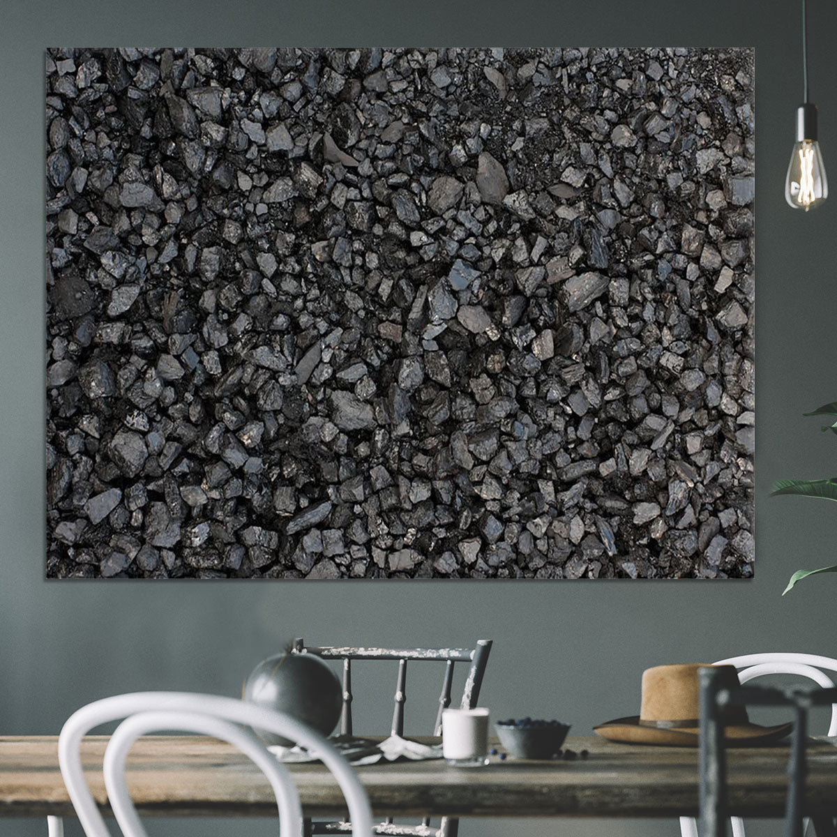 Pile of coal texture Canvas Print or Poster - Canvas Art Rocks - 3