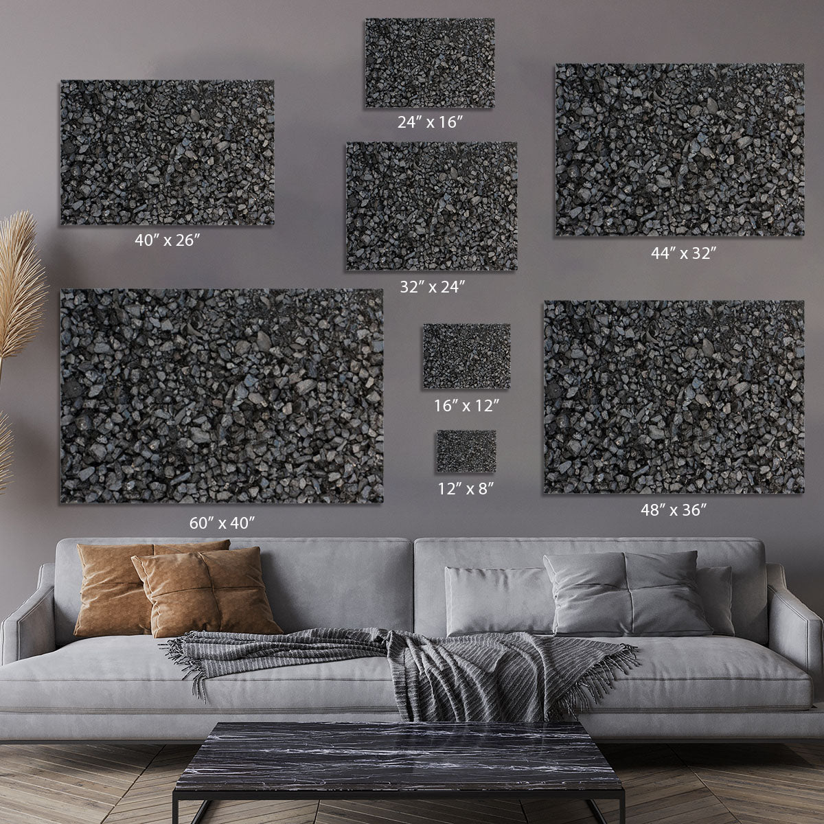 Pile of coal texture Canvas Print or Poster - Canvas Art Rocks - 7