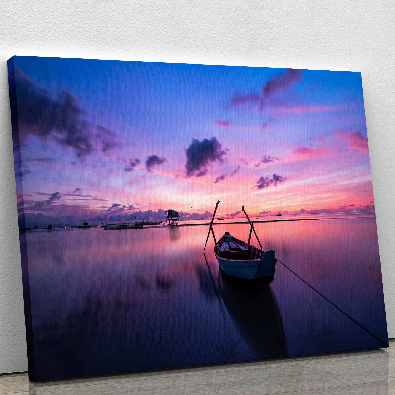 Pink Sunrise Over Lake Canvas Print or Poster - Canvas Art Rocks - 1