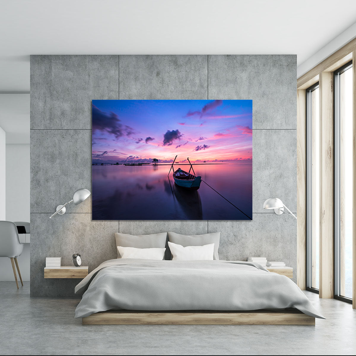 Pink Sunrise Over Lake Canvas Print or Poster - Canvas Art Rocks - 5