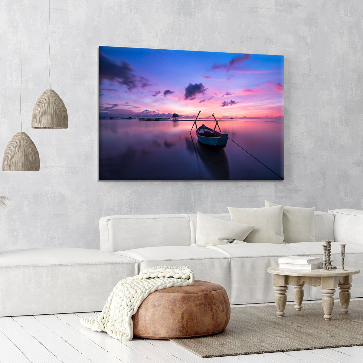 Pink Sunrise Over Lake Canvas Print or Poster - Canvas Art Rocks - 6