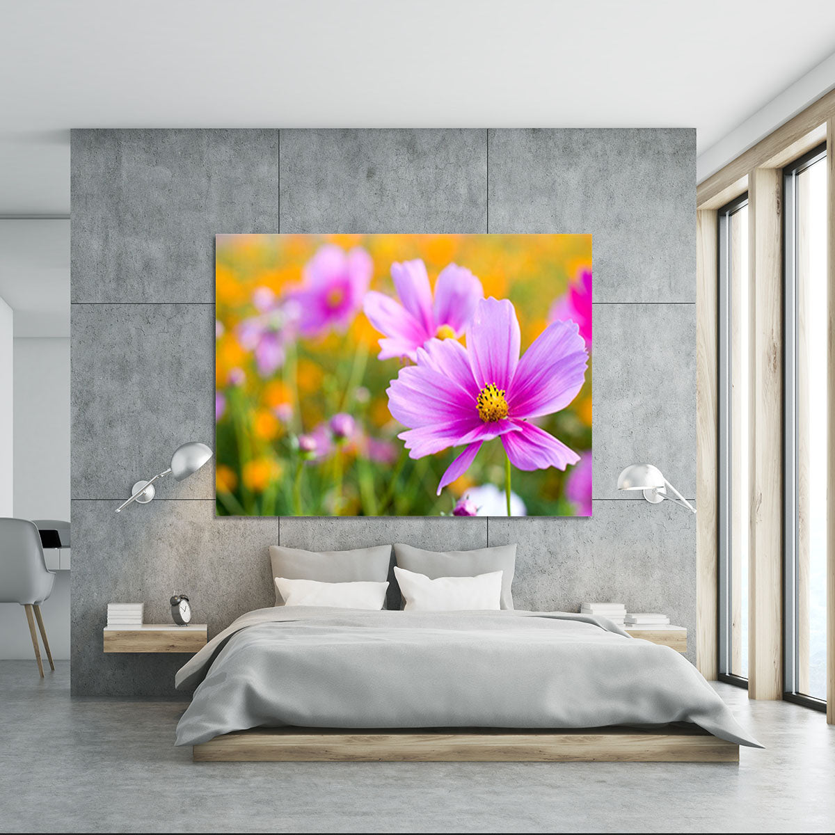 Pink cosmos in the flower fields Canvas Print or Poster - Canvas Art Rocks - 5