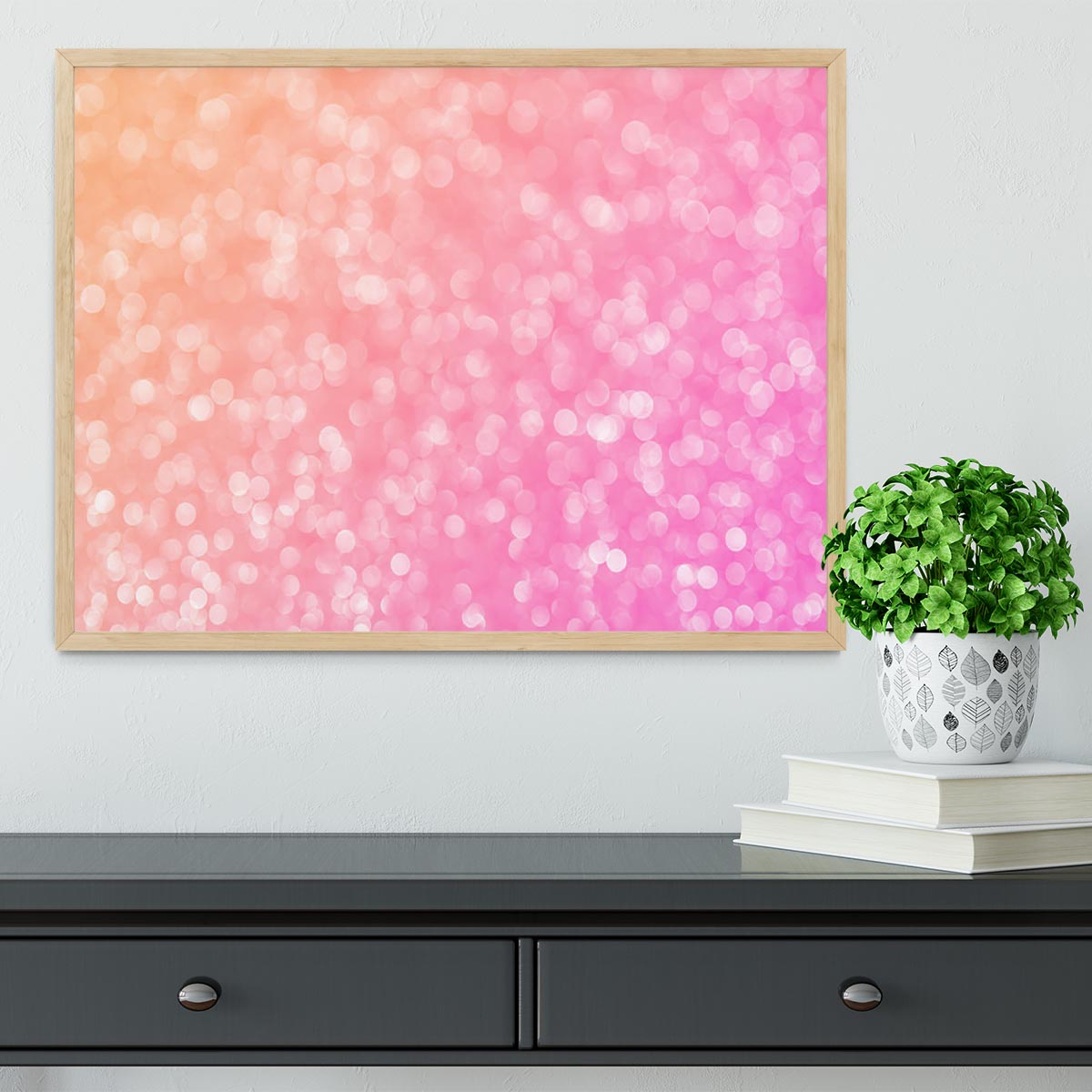 Pink glitter christmas abstract Framed Print - Canvas Art Rocks - 4