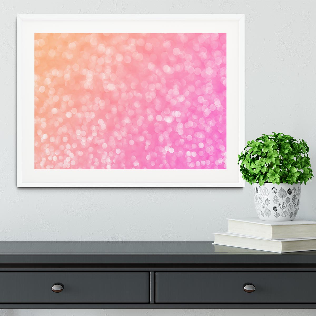 Pink glitter christmas abstract Framed Print - Canvas Art Rocks - 5