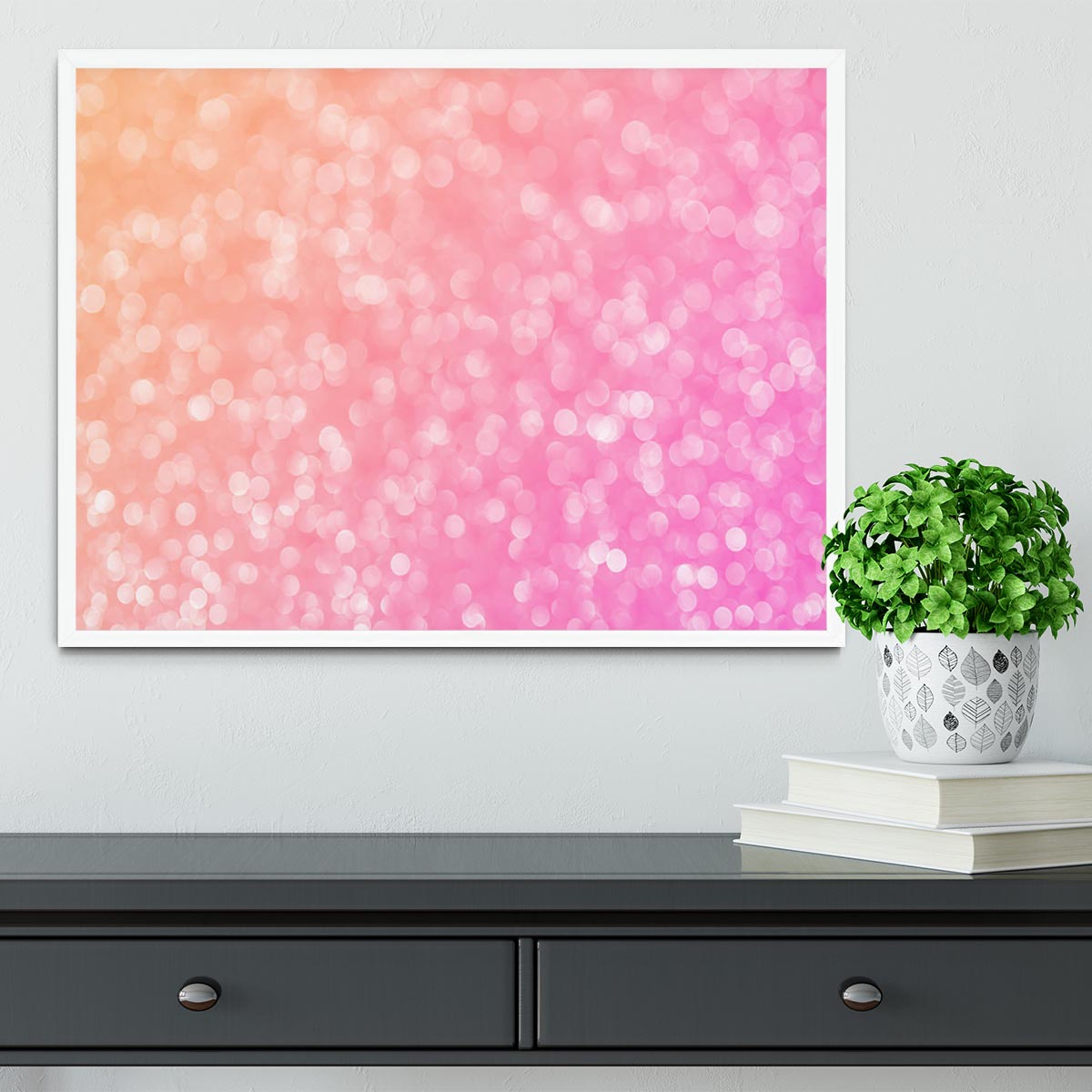 Pink glitter christmas abstract Framed Print - Canvas Art Rocks -6
