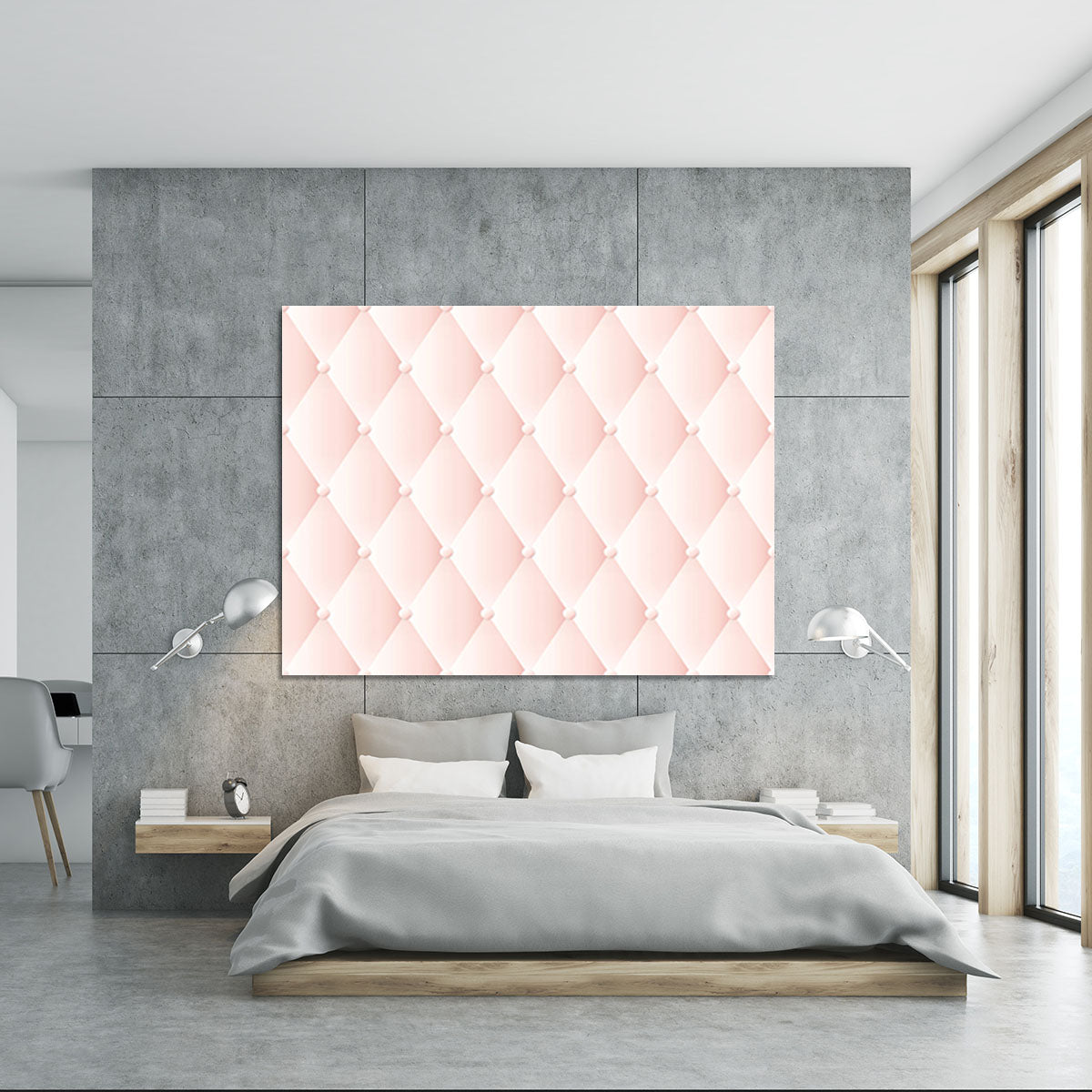 Pink upholstery vector abstract Canvas Print or Poster - Canvas Art Rocks - 5