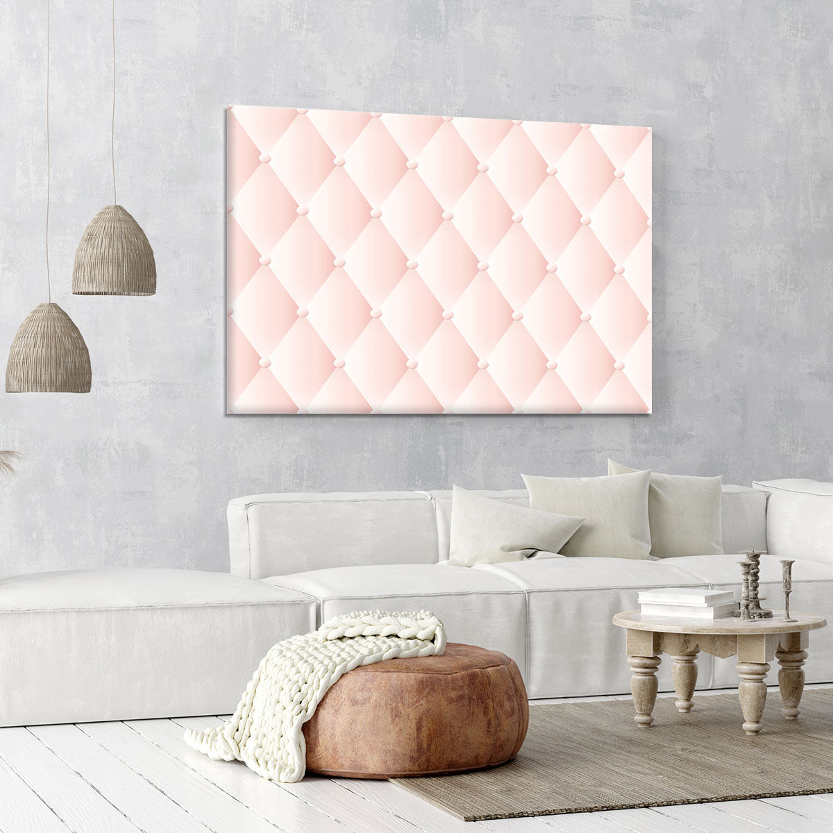 Pink upholstery vector abstract Canvas Print or Poster - Canvas Art Rocks - 6