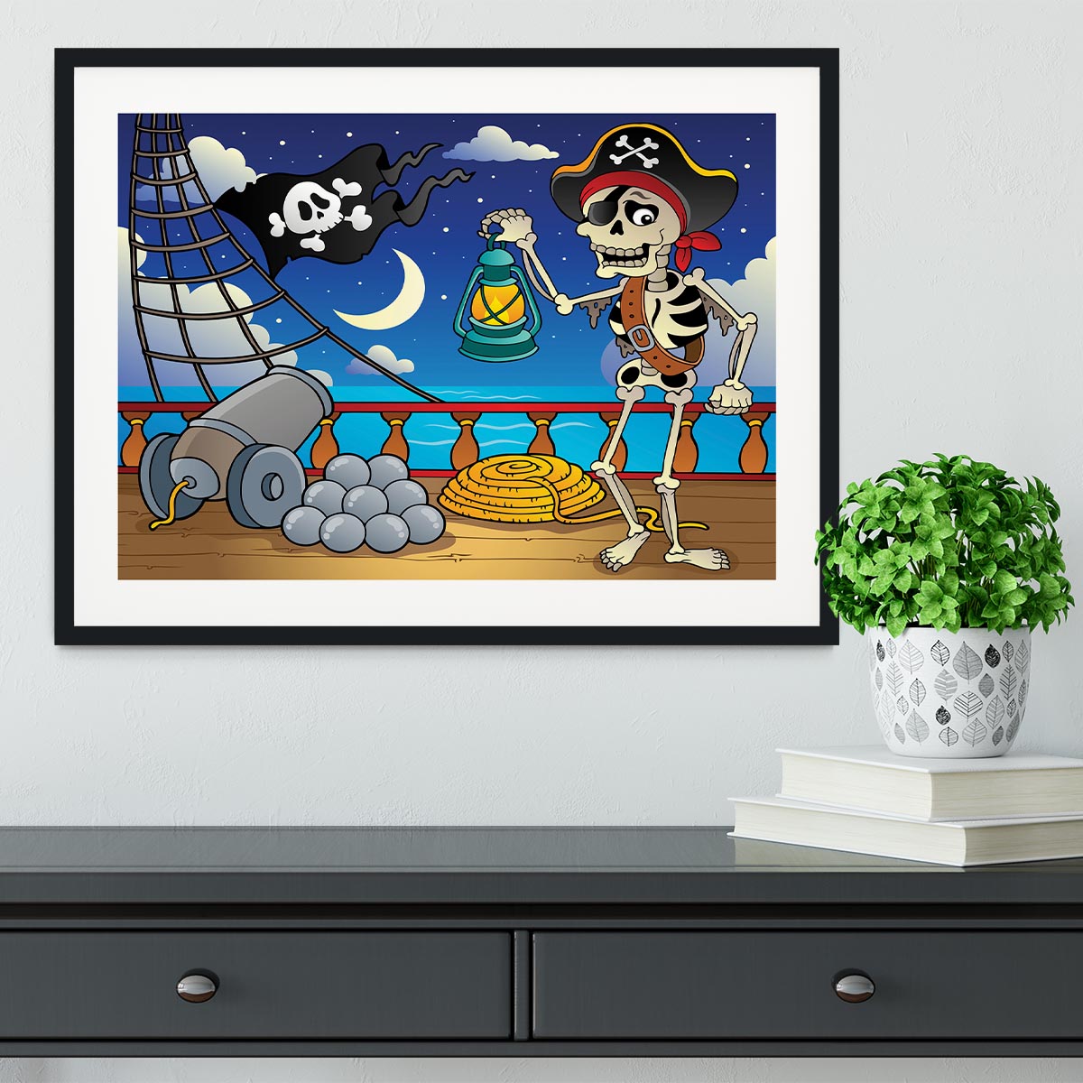Pirate ship deck theme 6 Framed Print - Canvas Art Rocks - 1