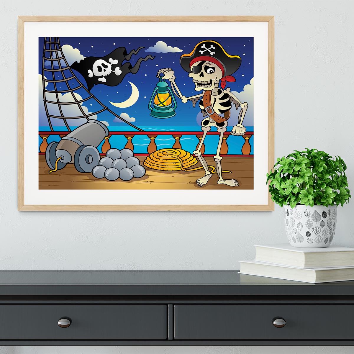 Pirate ship deck theme 6 Framed Print - Canvas Art Rocks - 3