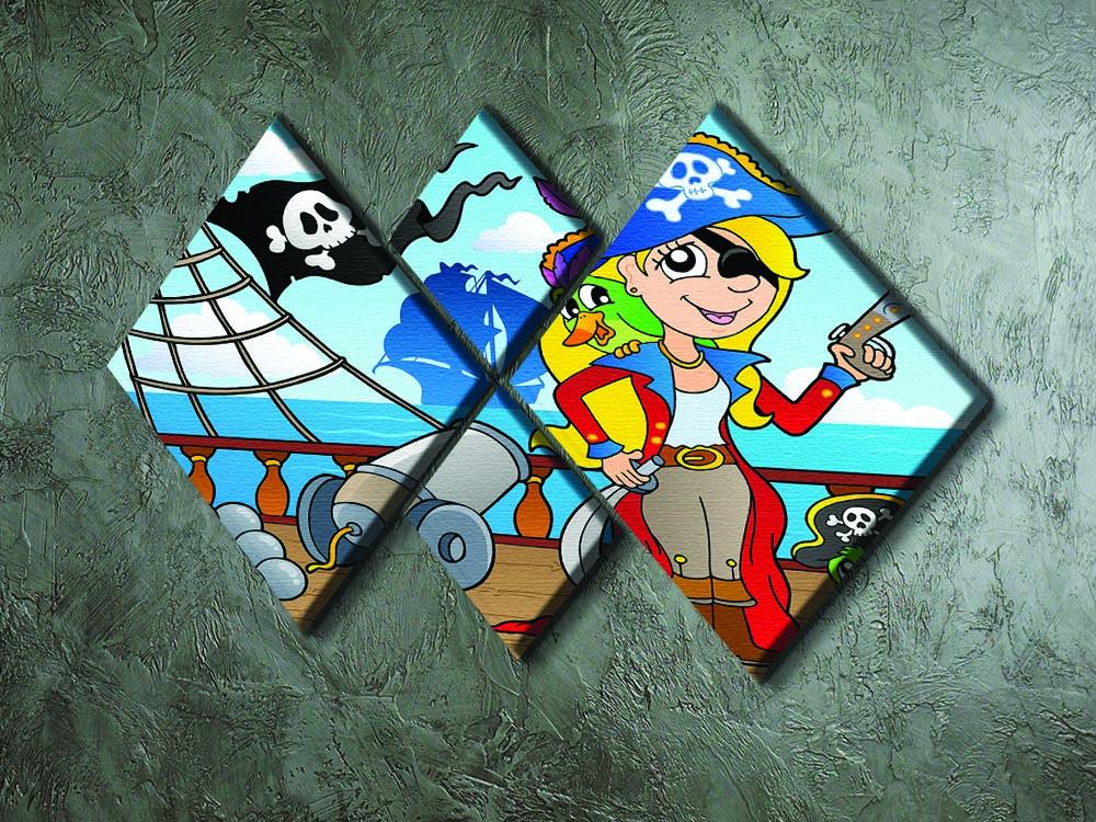 Pirate ship deck theme 9 4 Square Multi Panel Canvas - Canvas Art Rocks - 2