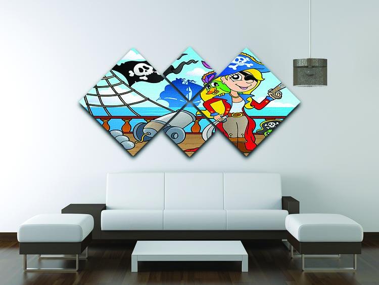 Pirate ship deck theme 9 4 Square Multi Panel Canvas - Canvas Art Rocks - 3