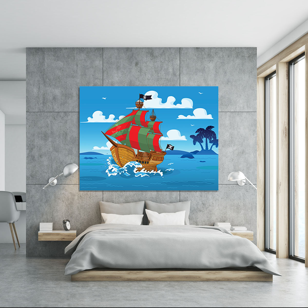 Pirate ship sails the seas Canvas Print or Poster - Canvas Art Rocks - 5