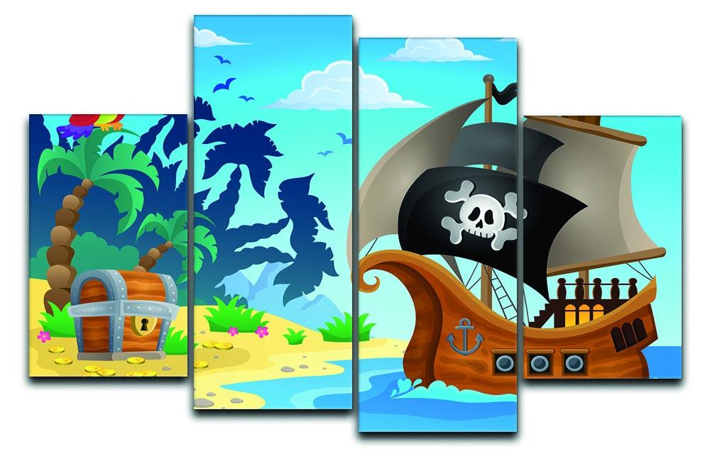 Pirate ship topic image 5 4 Split Panel Canvas  - Canvas Art Rocks - 1