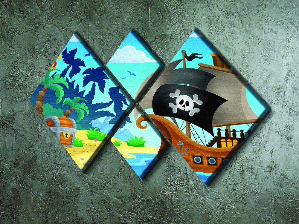 Pirate ship topic image 5 4 Square Multi Panel Canvas - Canvas Art Rocks - 2