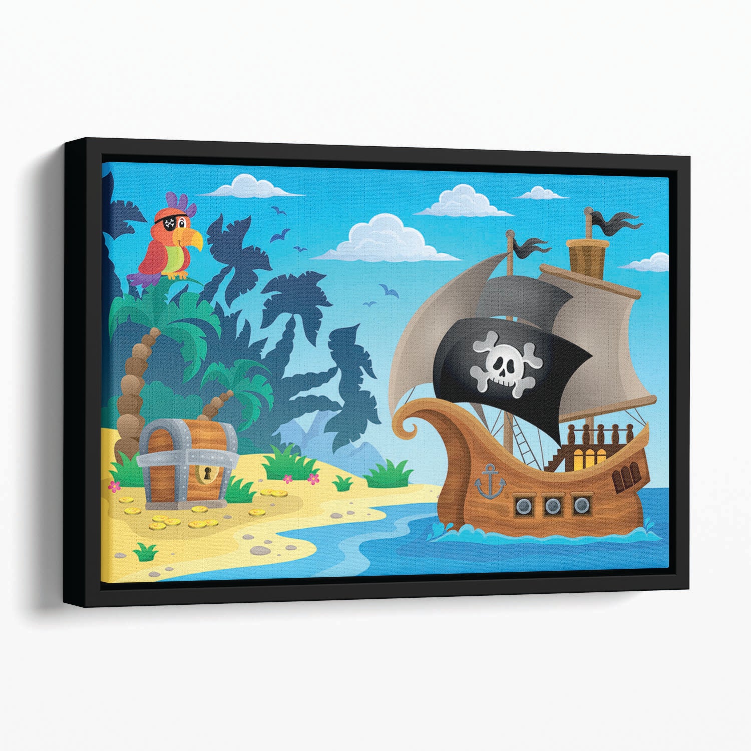 Pirate ship topic image 5 Floating Framed Canvas