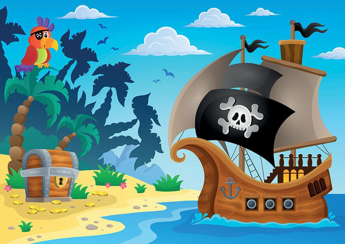 Pirate ship topic image 5 Wall Mural Wallpaper