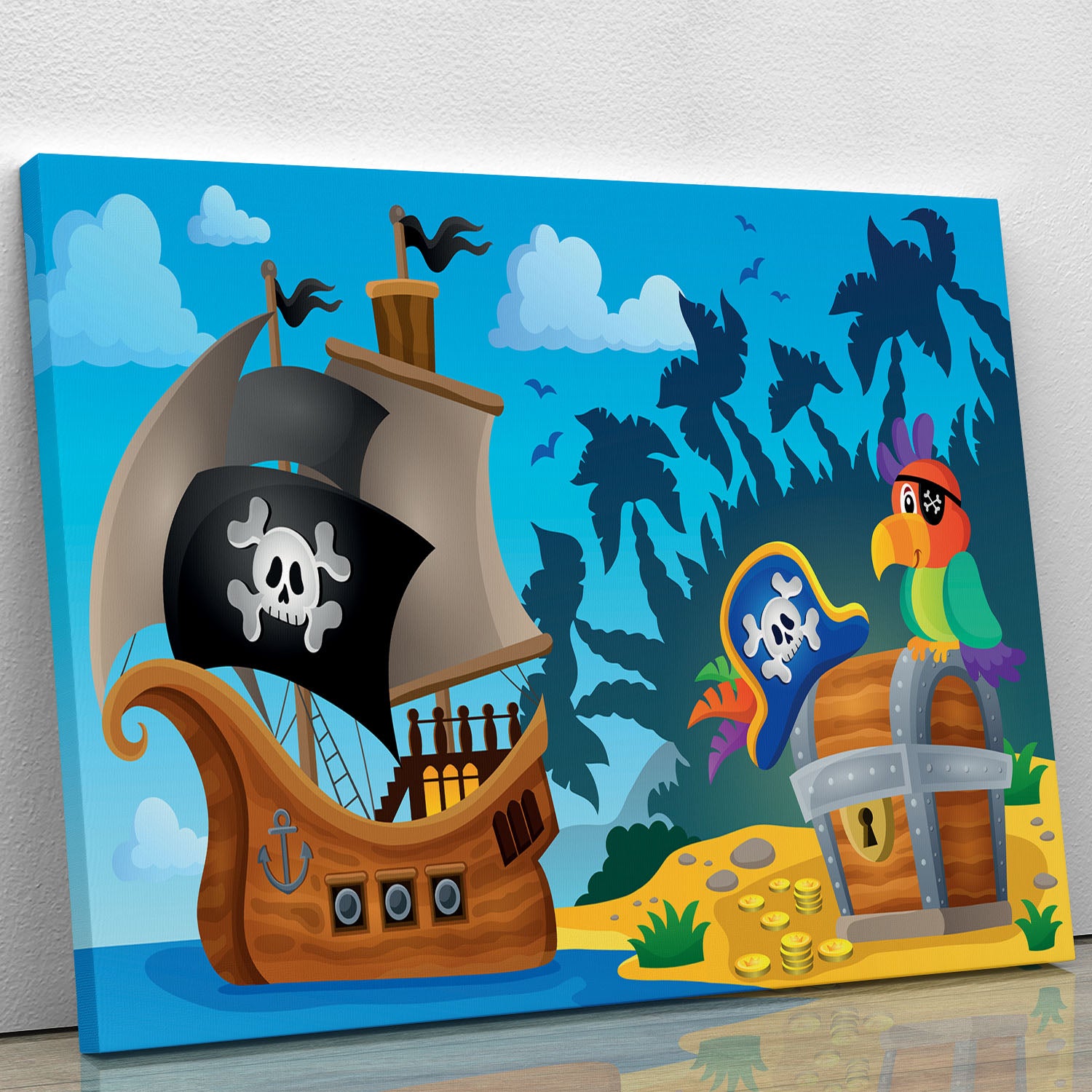 Pirate ship topic image 6 Canvas Print or Poster - Canvas Art Rocks - 1