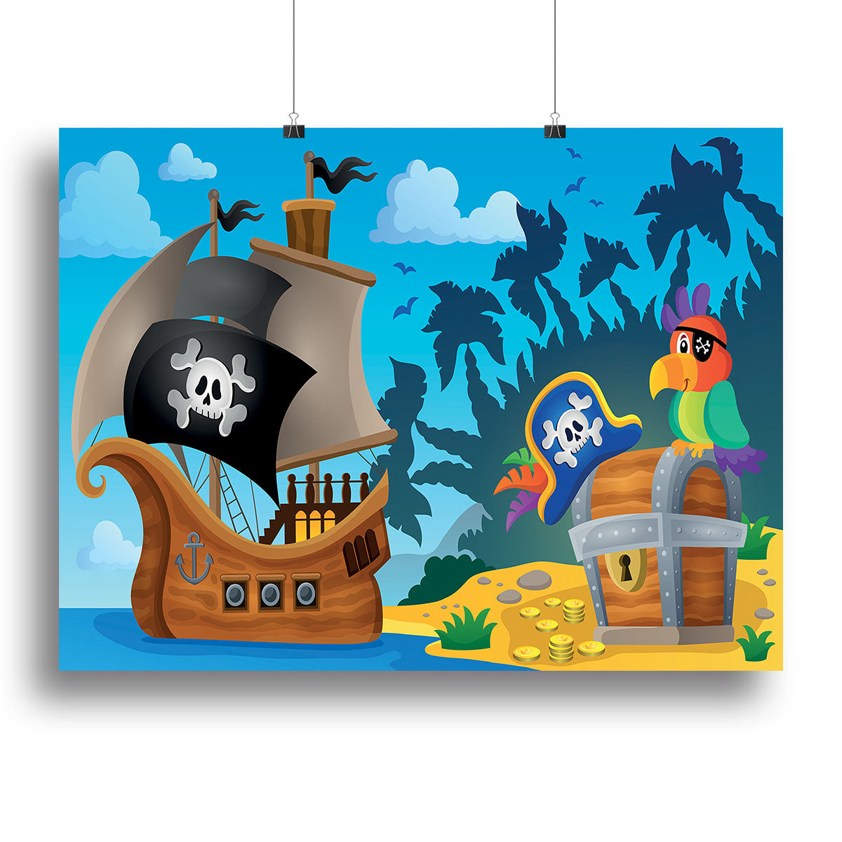 Pirate ship topic image 6 Canvas Print or Poster - Canvas Art Rocks - 2