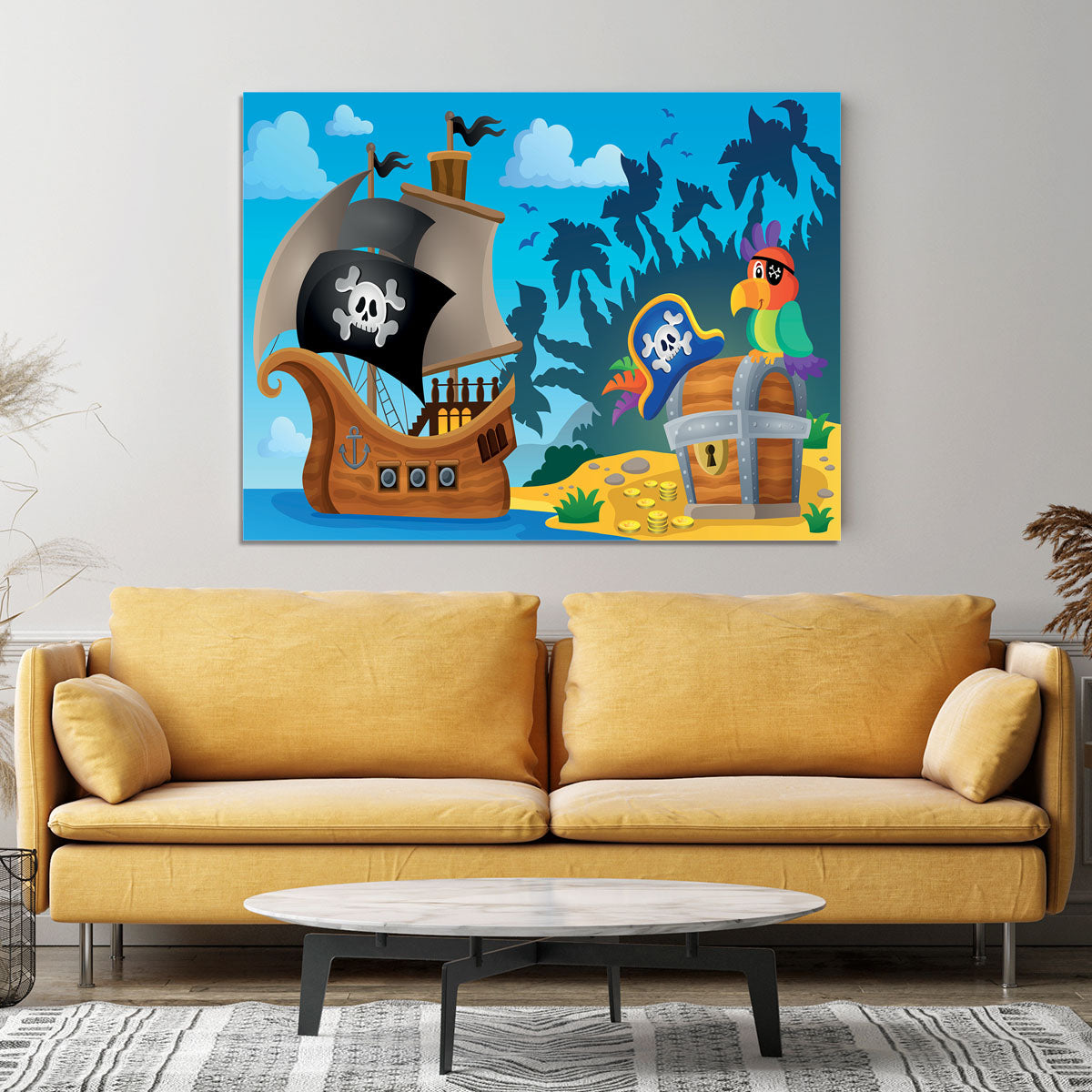 Pirate ship topic image 6 Canvas Print or Poster - Canvas Art Rocks - 4