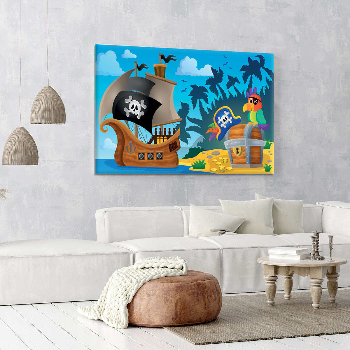 Pirate ship topic image 6 Canvas Print or Poster - Canvas Art Rocks - 6