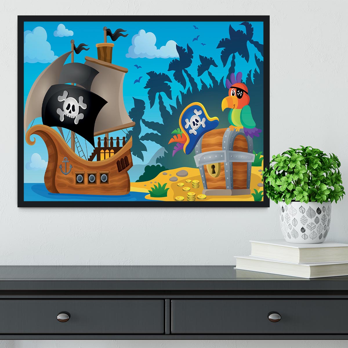 Pirate ship topic image 6 Framed Print - Canvas Art Rocks - 2